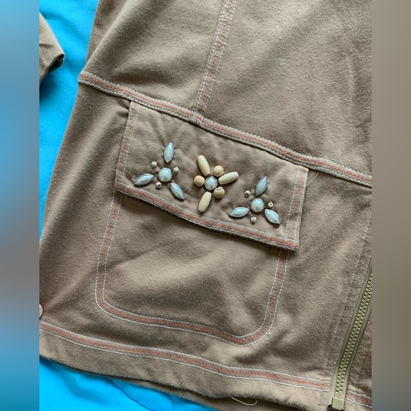 VINTAGE 80s Embellished zip up jacket size MP. - Picture 5 of 7